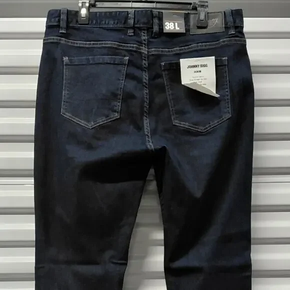 Johnny Bigg Mens 38L Aeden Slim Fit Jeans Dark Wash Stretch Denim Long Leg NWT - Picture 6 of 11